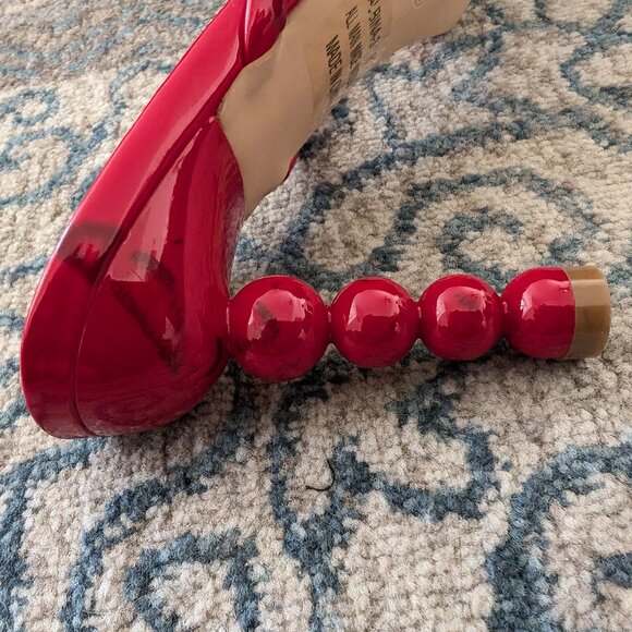 AZALEA WANG Sandals Women's 8.5 Balbina 3 Red Stack Heel Design Slip On… - Picture 12 of 12